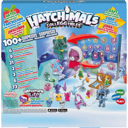 Hatchimals 6044284 CollEGGtibles Crystal Christmas - Adventskalender mit 15 Sammelfiguren und mehr als 24 Überraschungen