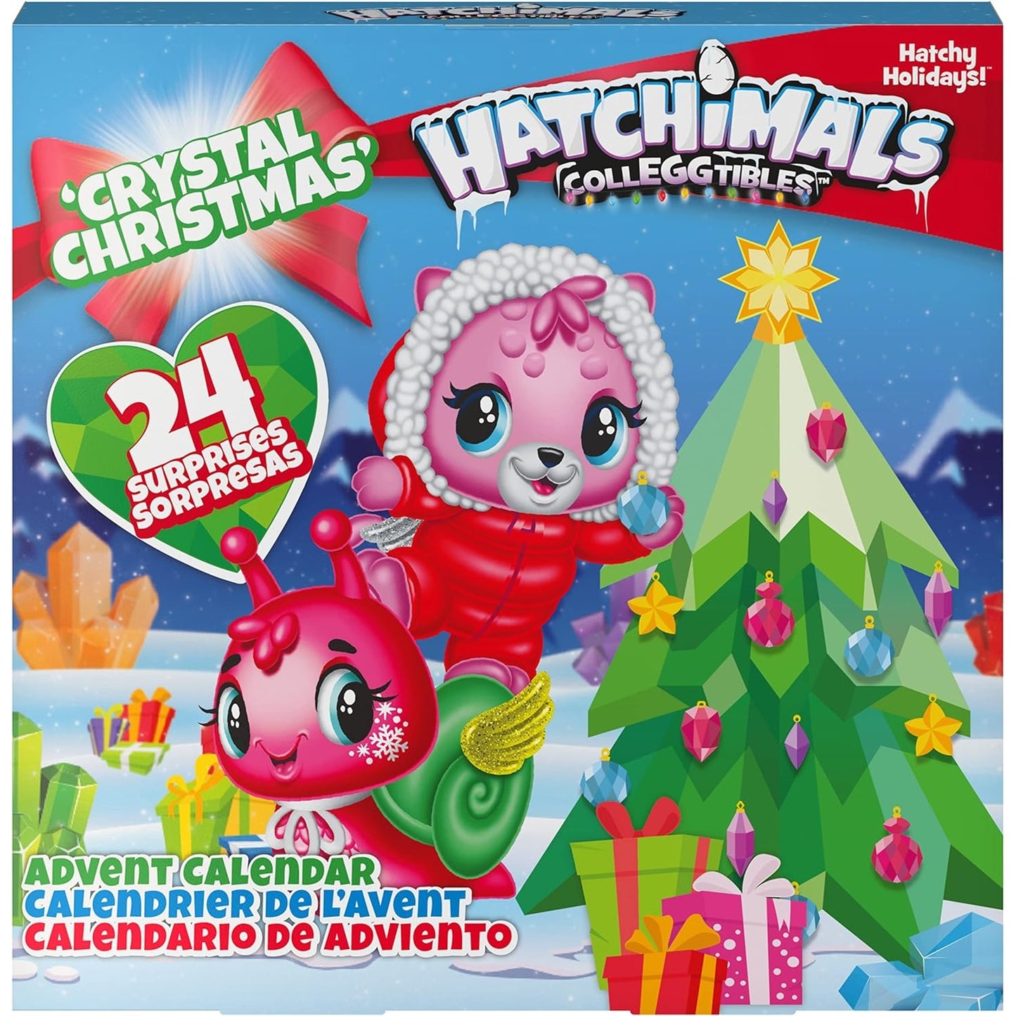 Hatchimals 6044284 CollEGGtibles Crystal Christmas - Adventskalender mit 15 Sammelfiguren und mehr als 24 Überraschungen