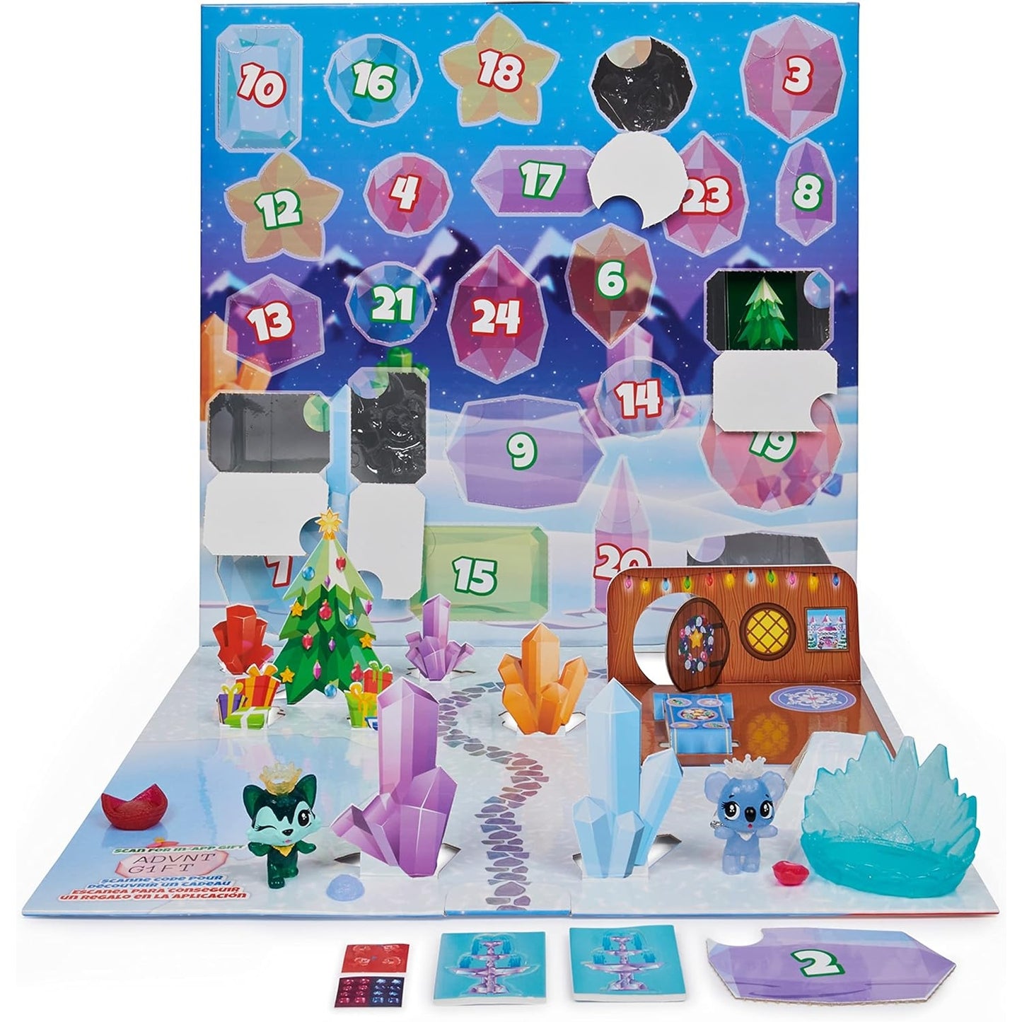 Hatchimals 6044284 CollEGGtibles Crystal Christmas - Adventskalender mit 15 Sammelfiguren und mehr als 24 Überraschungen