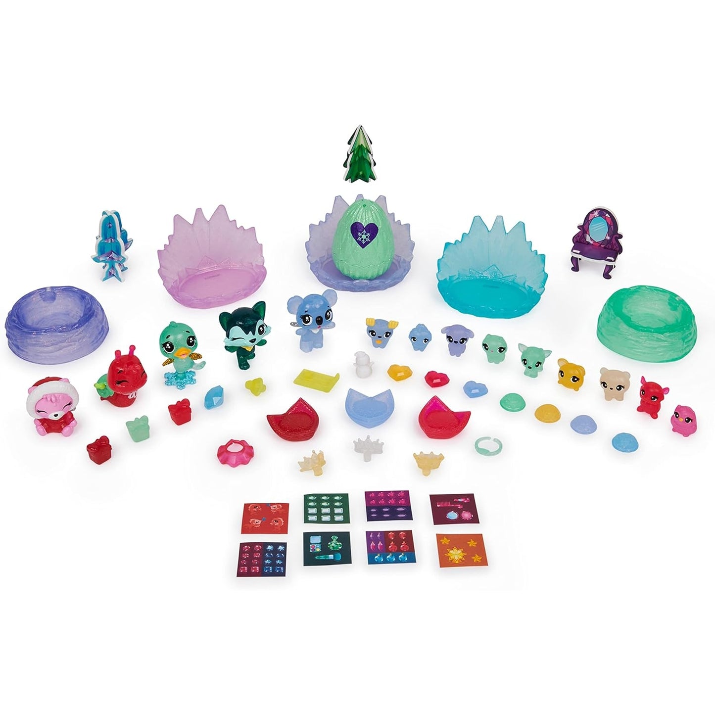 Hatchimals 6044284 CollEGGtibles Crystal Christmas - Adventskalender mit 15 Sammelfiguren und mehr als 24 Überraschungen