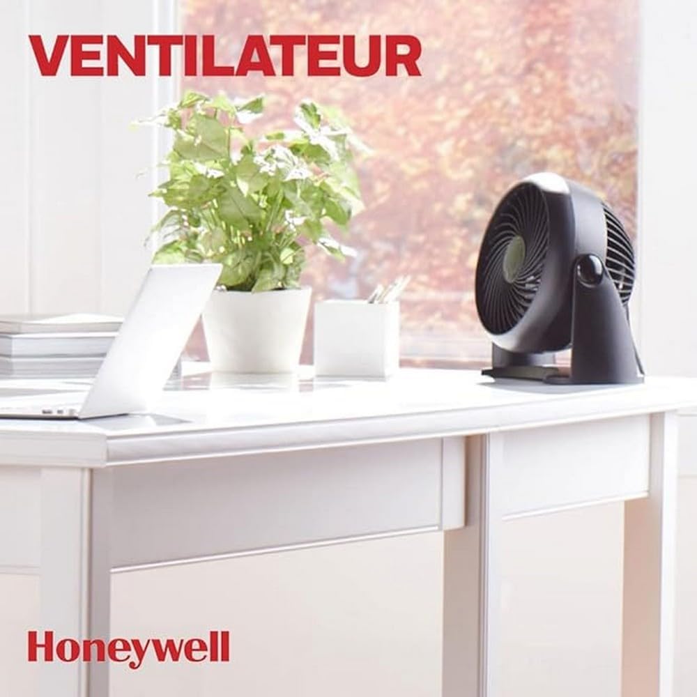 Honeywell Turbo Ventilator Geräuscharme Kühlung, verstellbarer Neigungswinkel bis zu 90°