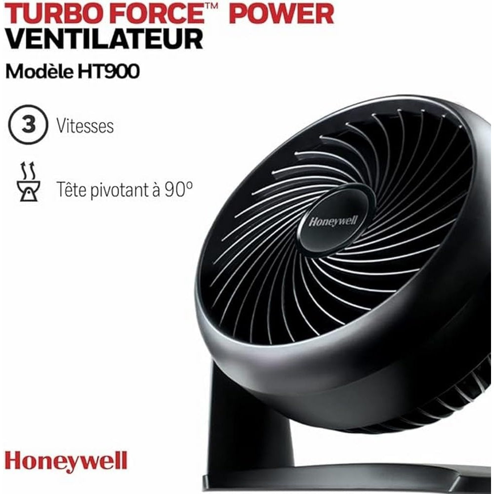 Honeywell Turbo Ventilator Geräuscharme Kühlung, verstellbarer Neigungswinkel bis zu 90°