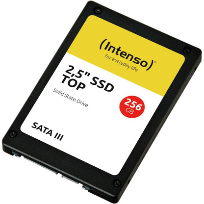 Intenso Interne 2,5" SSD SATA III Top, 256 GB, 550 MB/Sekunden, Schwarz