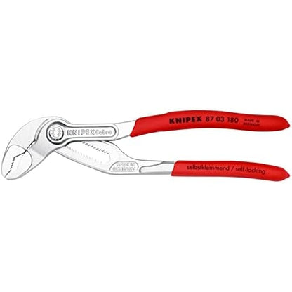 KNIPEX Cobra, Wasserpumpenzange Rohrzange Chrom-Vanadium Rostschutz verchromt 180 mm