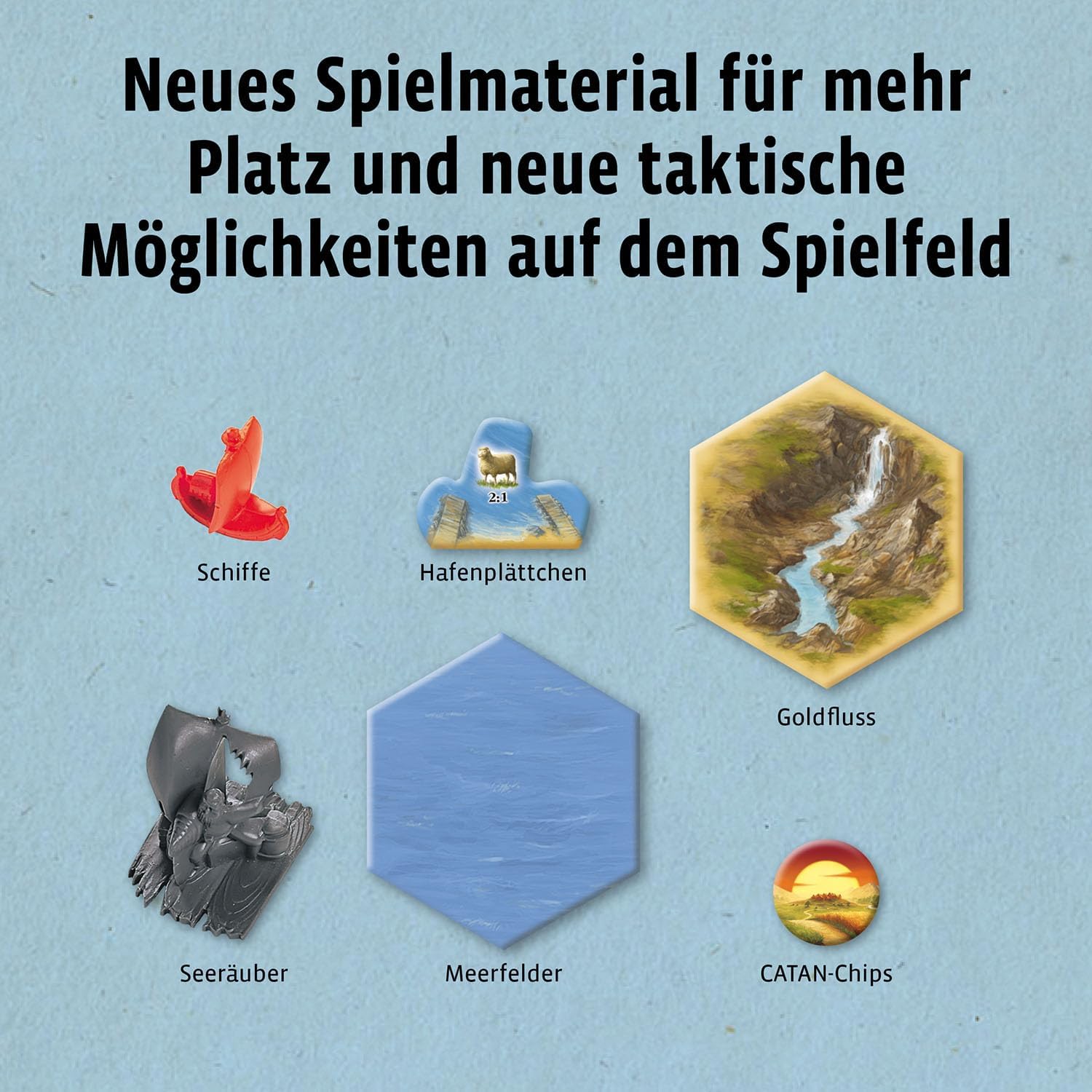 KOSMOS 682705 CATAN Seefahrer, Erweiterung zu CATAN - Das Spiel, Brettspiel für 3-4 Personen