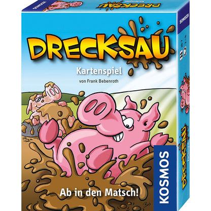 KOSMOS 740276 Drecksau Ab in den Matsch! lustiges Kartenspiel, Partyspiel für 2-4 Spieler ab 7 Jahre