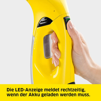 Kärcher Akku Fenstersauger WV 2 Plus N Akkulaufzeit: 35 min, 2x wechselbare Absaugdüsen Sprühflasche mit Mikrofaserbezug