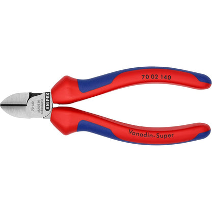 Knipex Seitenschneider mit Mehrkomponenten-Hüllen 140 mm SB-Karte/Blister 70 02 140 SB