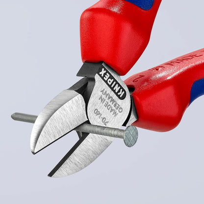 Knipex Seitenschneider mit Mehrkomponenten-Hüllen 140 mm SB-Karte/Blister 70 02 140 SB