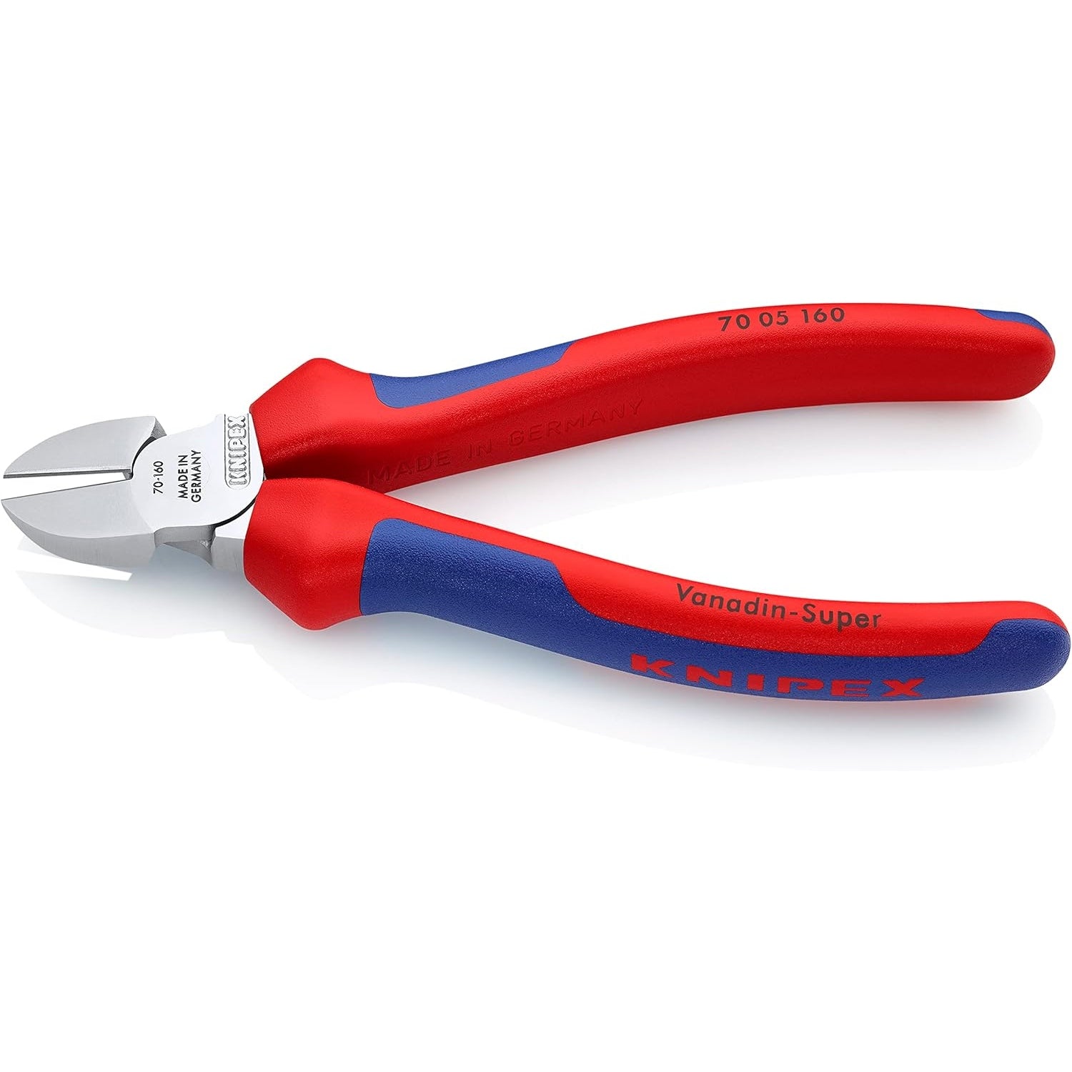 Knipex Seitenschneider verchromt, mit Mehrkomponenten-Hüllen 160 mm 70 05 160 SB