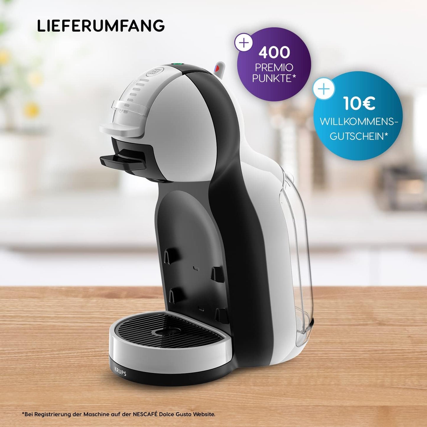 Krups Dolce Gusto KP123B Maschine Mini Me | Kaffeekapselmaschine | Heiß- und Kaltfunktion | 1500 Watt