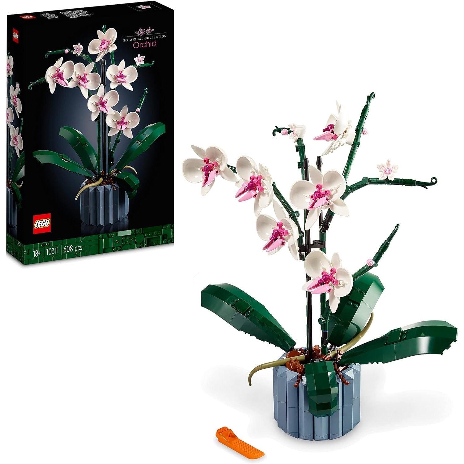 LEGO 10311 Icons Orchidee, Künstliche Pflanzen Set mit Blumen, Geschenk