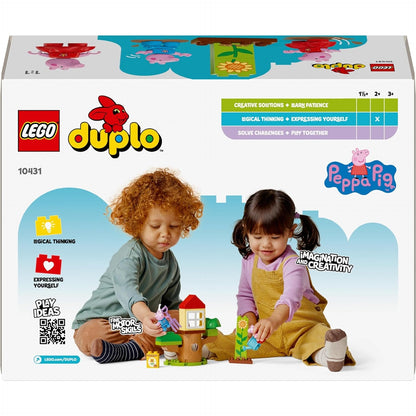 LEGO 10431 DUPLO Peppa Wutz Garten mit Baumhaus: Lern-Set für Vorschulkinder