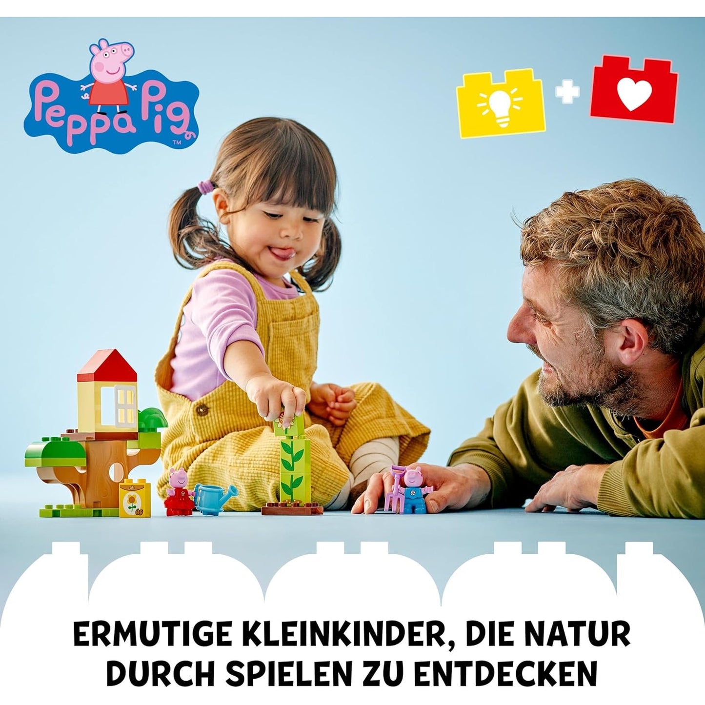 LEGO 10431 DUPLO Peppa Wutz Garten mit Baumhaus: Lern-Set für Vorschulkinder