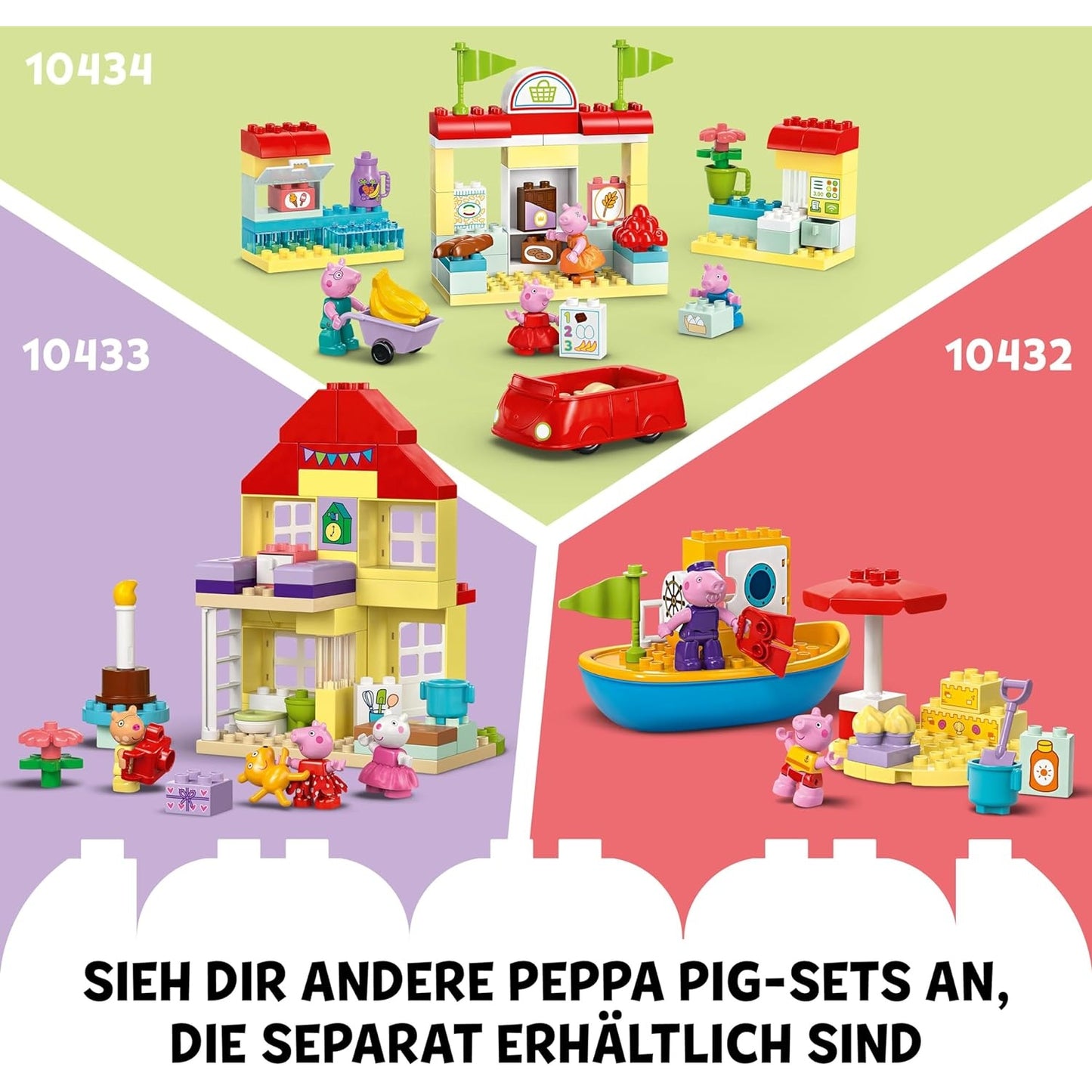 LEGO 10431 DUPLO Peppa Wutz Garten mit Baumhaus: Lern-Set für Vorschulkinder