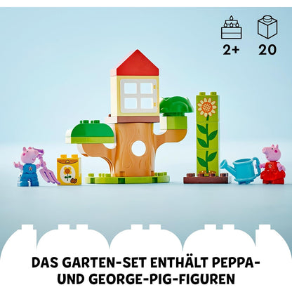 LEGO 10431 DUPLO Peppa Wutz Garten mit Baumhaus: Lern-Set für Vorschulkinder