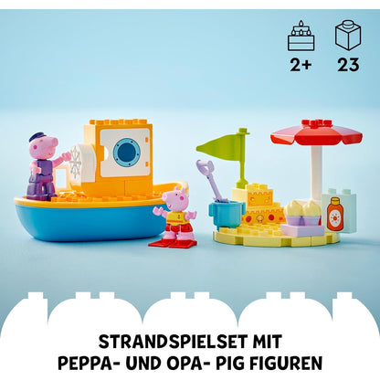 LEGO 10432 DUPLO Peppa Wutz Bootsausflug: Spielset mit Spielzeugboot zum Bauen