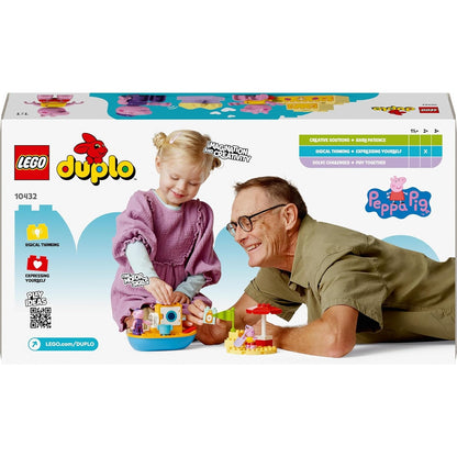 LEGO 10432 DUPLO Peppa Wutz Bootsausflug: Spielset mit Spielzeugboot zum Bauen