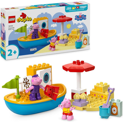 LEGO 10432 DUPLO Peppa Wutz Bootsausflug: Spielset mit Spielzeugboot zum Bauen