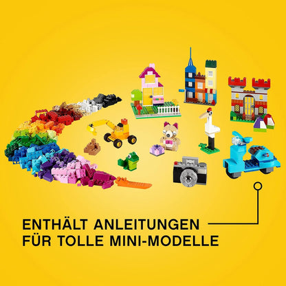 LEGO 10698 Classic Große Bausteine-Box, Aufbewahrungsbox voller bunter Steine