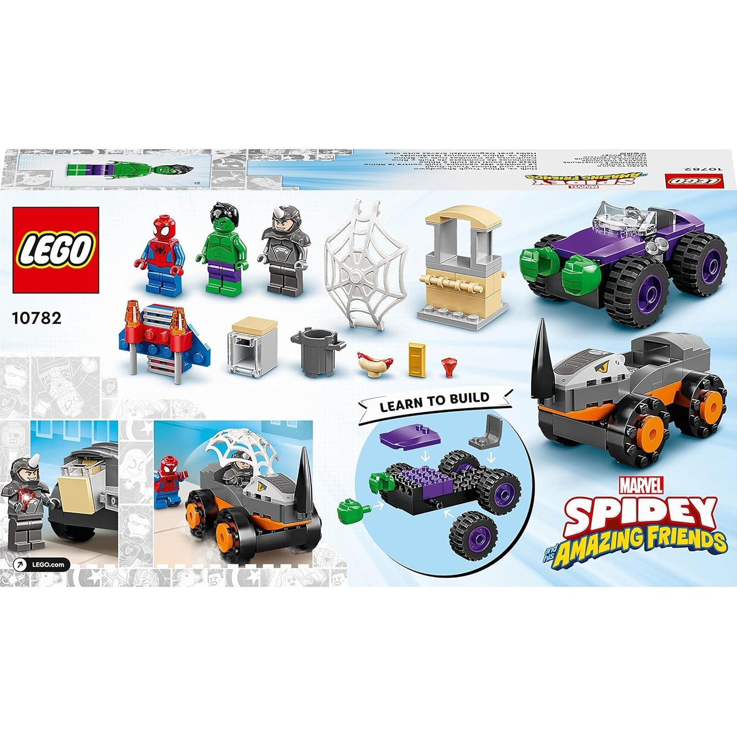 LEGO 10782 Marvel Spidey und Seine Super-Freunde Hulks und Rhinos Monster Truck-Duell, Spider-Man