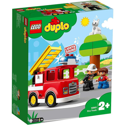 LEGO 10901 DUPLO Feuerwehrauto Feuerwehr Spielzeug für Kleinkinder im Alter von 2-5 Jahren mit Licht & Geräuschen