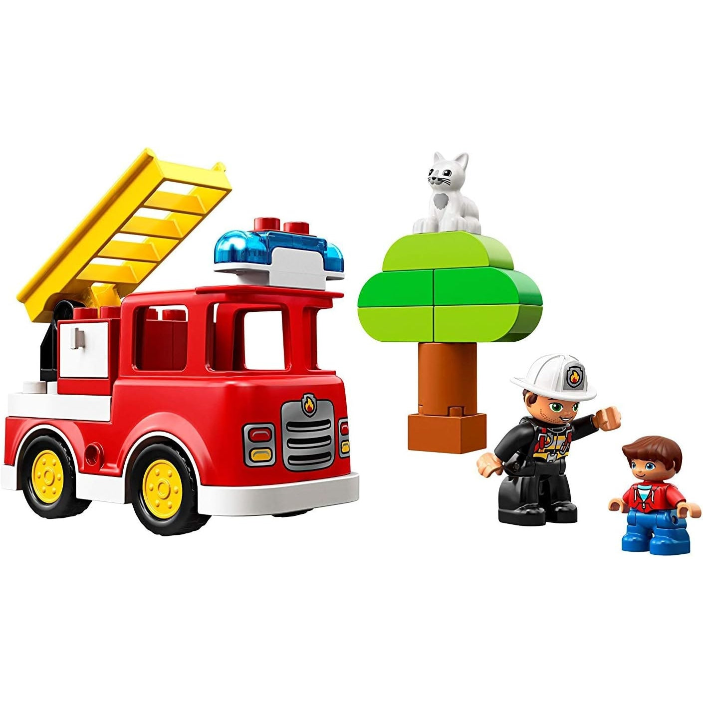 LEGO 10901 DUPLO Feuerwehrauto Feuerwehr Spielzeug für Kleinkinder im Alter von 2-5 Jahren mit Licht & Geräuschen