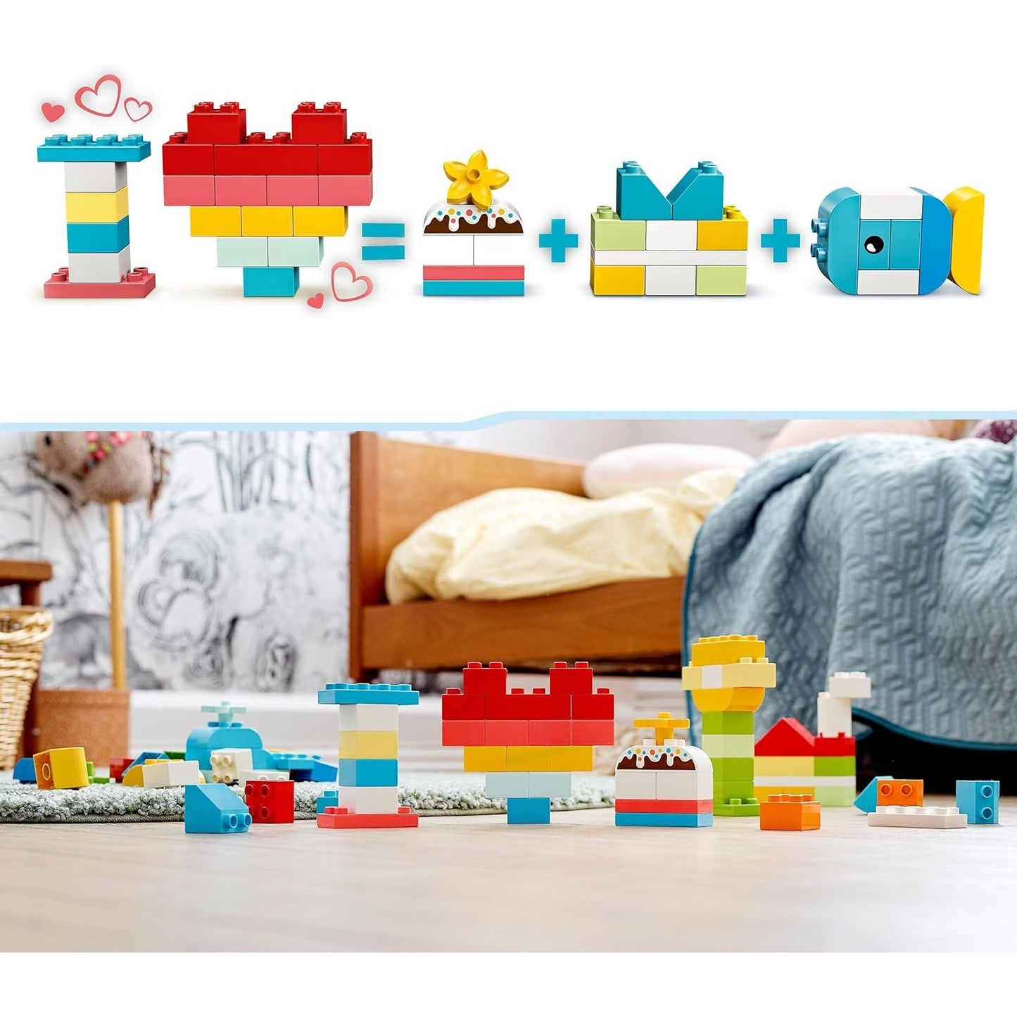 LEGO 10909 DUPLO Classic Mein erster Bauspaß, Bausteine-Box, Konstruktionspielzeug