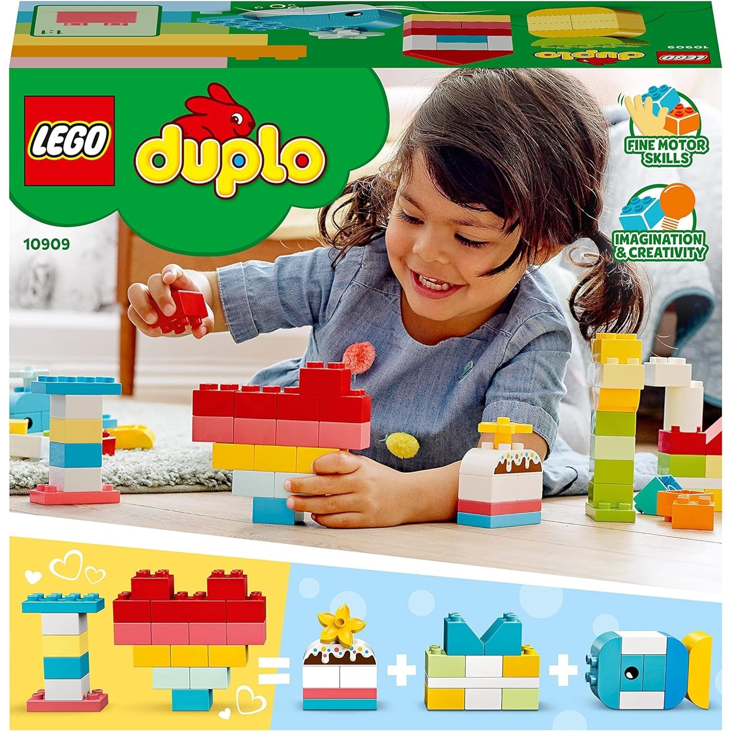 LEGO 10909 DUPLO Classic Mein erster Bauspaß, Bausteine-Box, Konstruktionspielzeug