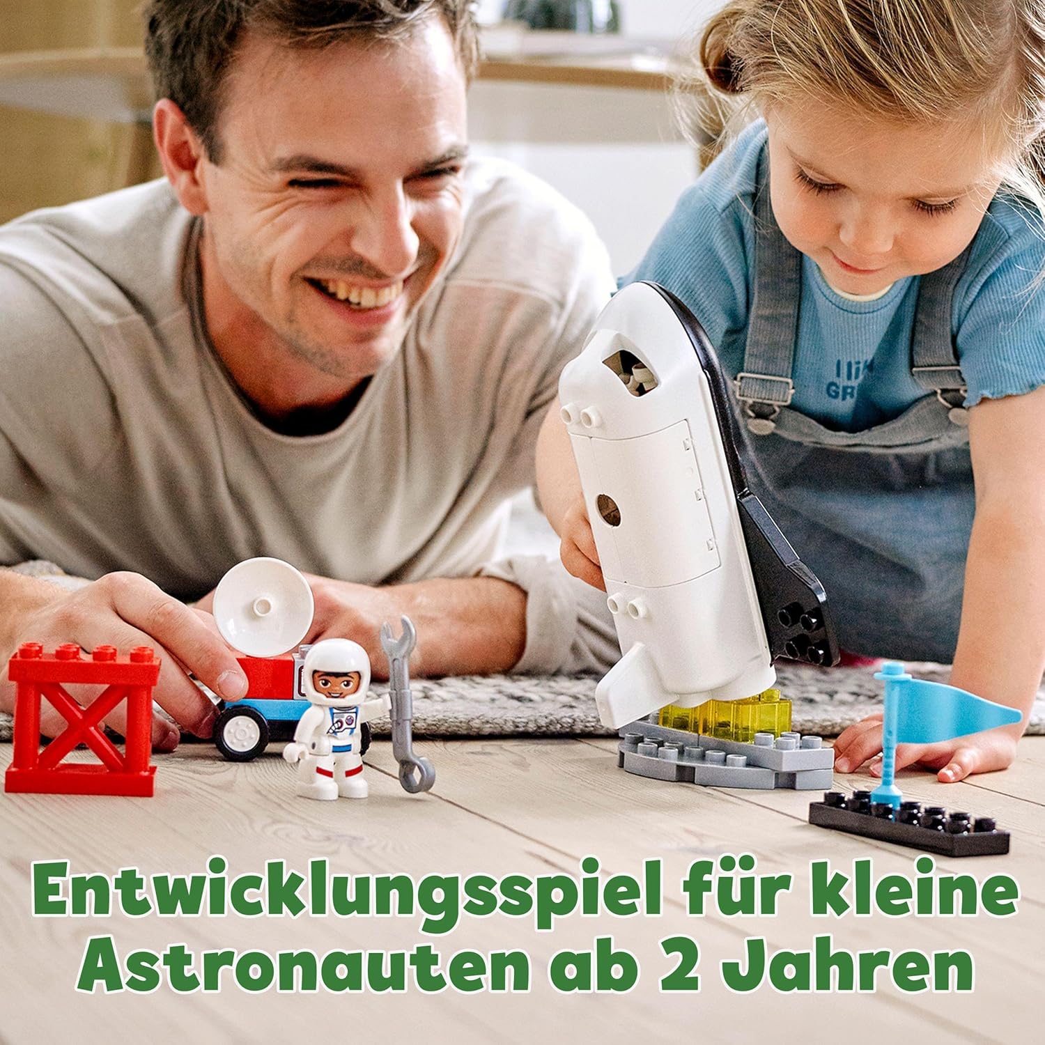 LEGO 10944 DUPLO Spaceshuttle Weltraummission Spielzeug-Rakete Astronauten-Figuren