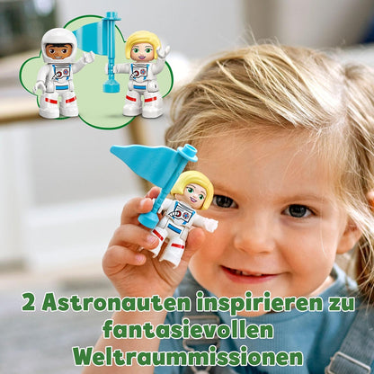 LEGO 10944 DUPLO Spaceshuttle Weltraummission Spielzeug-Rakete Astronauten-Figuren