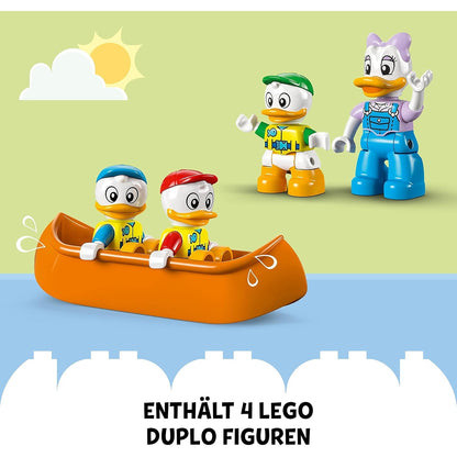 LEGO 10997 DUPLO Disney Mickey and Friends Camping-Abenteuer Set mit Wohnmobil, Kanu und Daisy Duck Figur