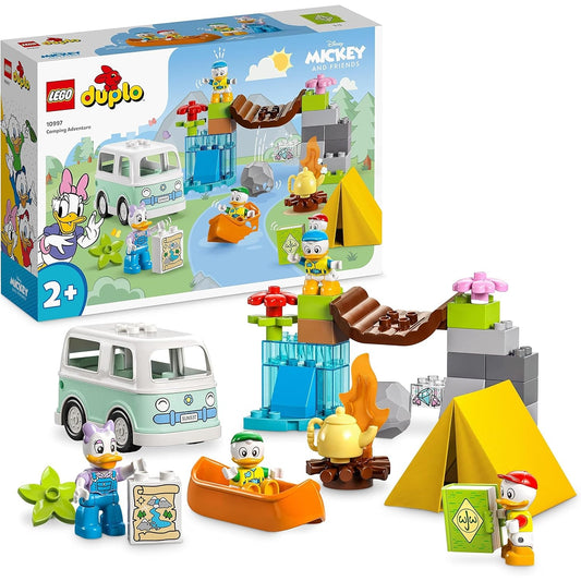 LEGO 10997 DUPLO Disney Mickey and Friends Camping-Abenteuer Set mit Wohnmobil, Kanu und Daisy Duck Figur