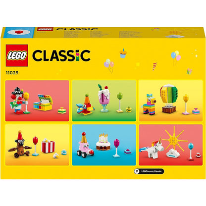 LEGO 11029 Classic Party Kreativ-Bauset Bausteine-Box, Familienspiele zum gemeinsamen Spielen