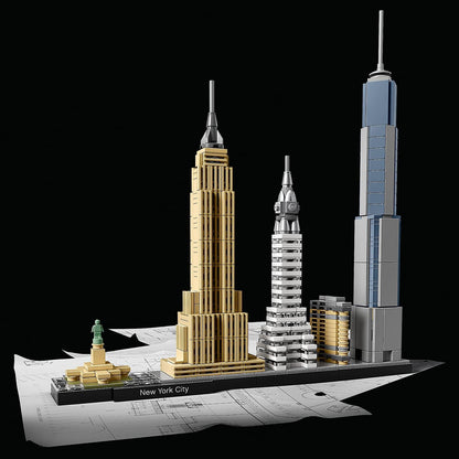 LEGO 21028 Architecture New York City Set Skyline-Modellbausatz mit World Trade Center und Freiheitsstatue