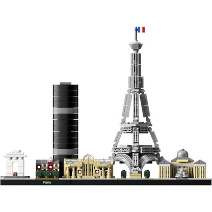 LEGO 21044 Architecture Paris, Modellbausatz mit Eiffelturm und Louvre-Modell, Skyline-Kollektion, Haus- und Raum-Deko