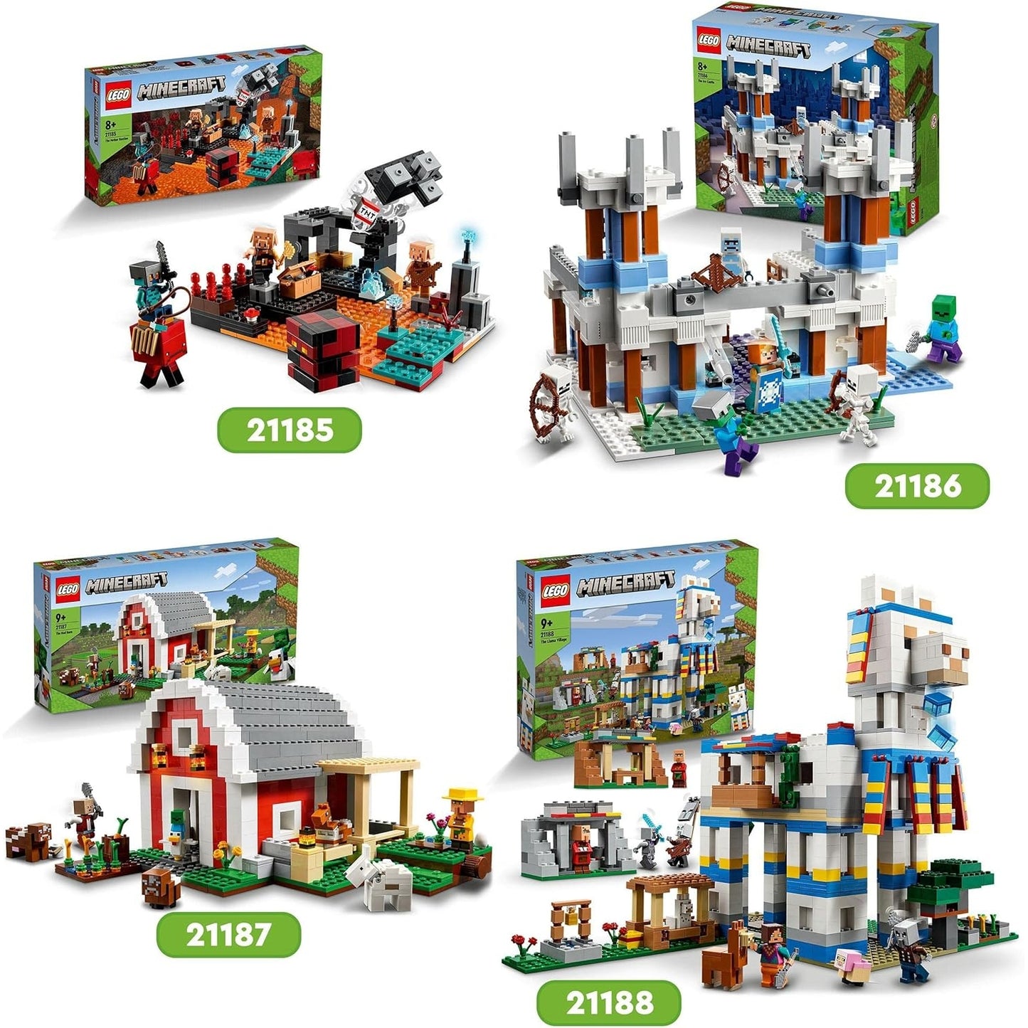 LEGO 21185 Minecraft Die Netherbastion Set, Action-Spielzeug mit Waffen, Rüstungen und 5 Charakteren, inkl. Piglin