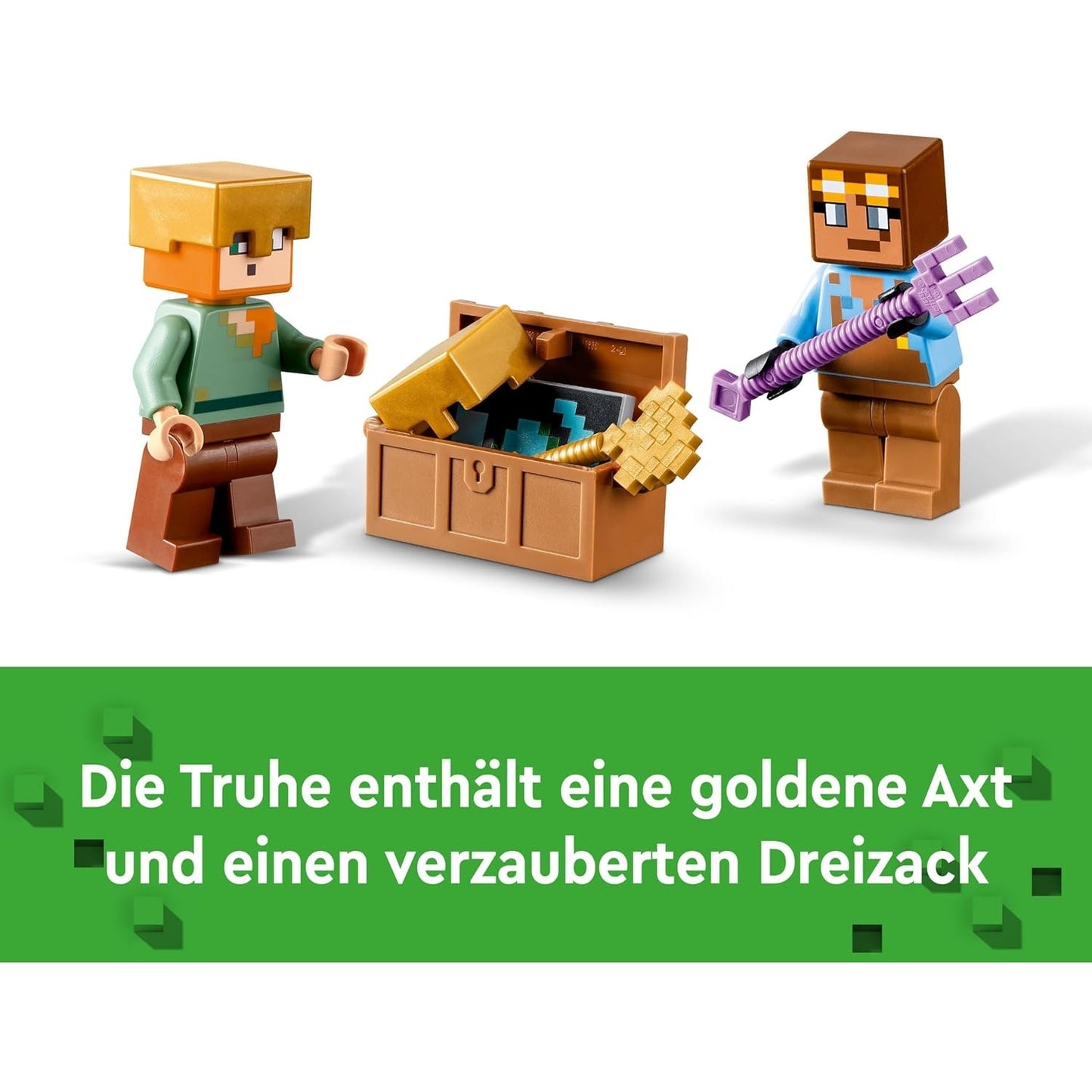 LEGO 21252 Minecraft Die Waffenkammer, Gaming-Set mit Heldenfiguren, Waffen, Alex-Figur