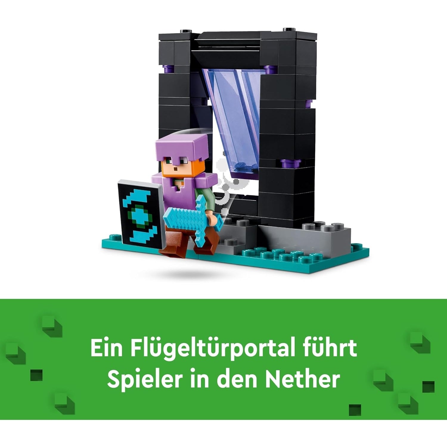 LEGO 21252 Minecraft Die Waffenkammer, Gaming-Set mit Heldenfiguren, Waffen, Alex-Figur