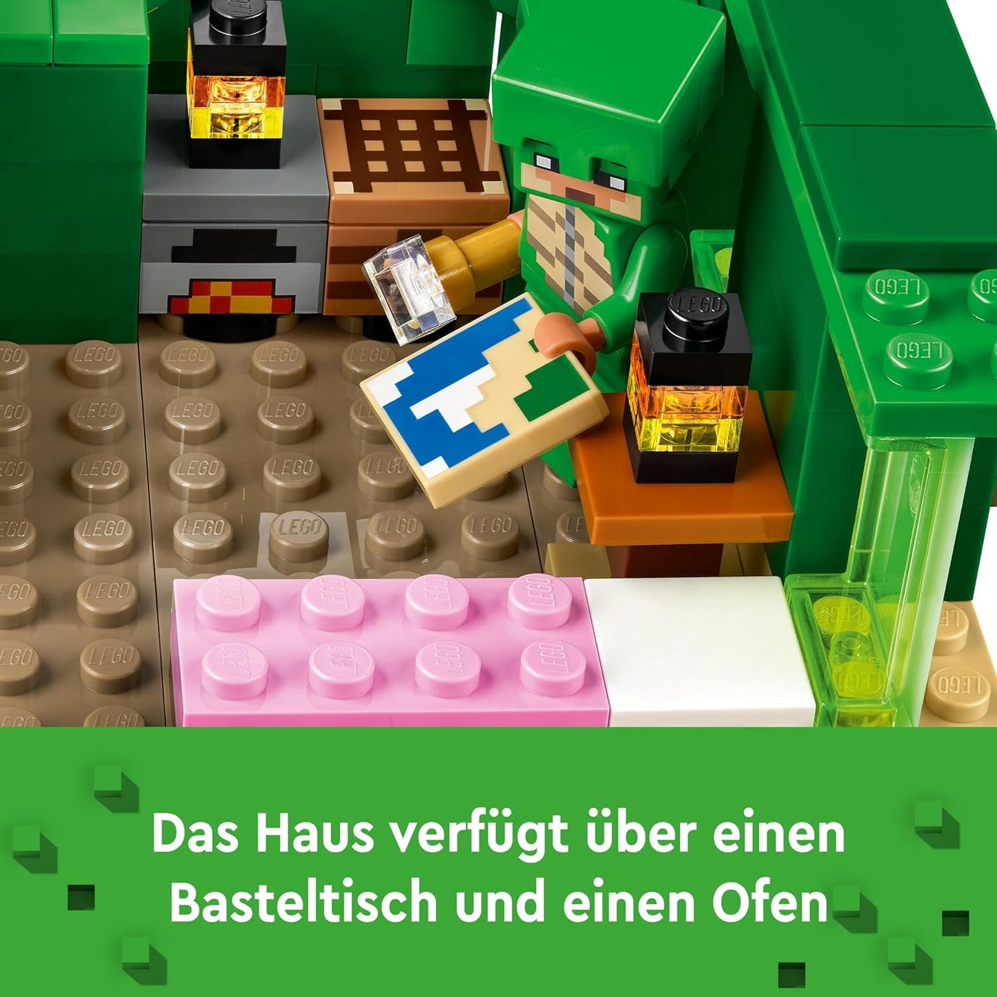 LEGO 21254 Minecraft Das Schildkrötenstrandhaus, Spielzeug-Haus mit Zubehör