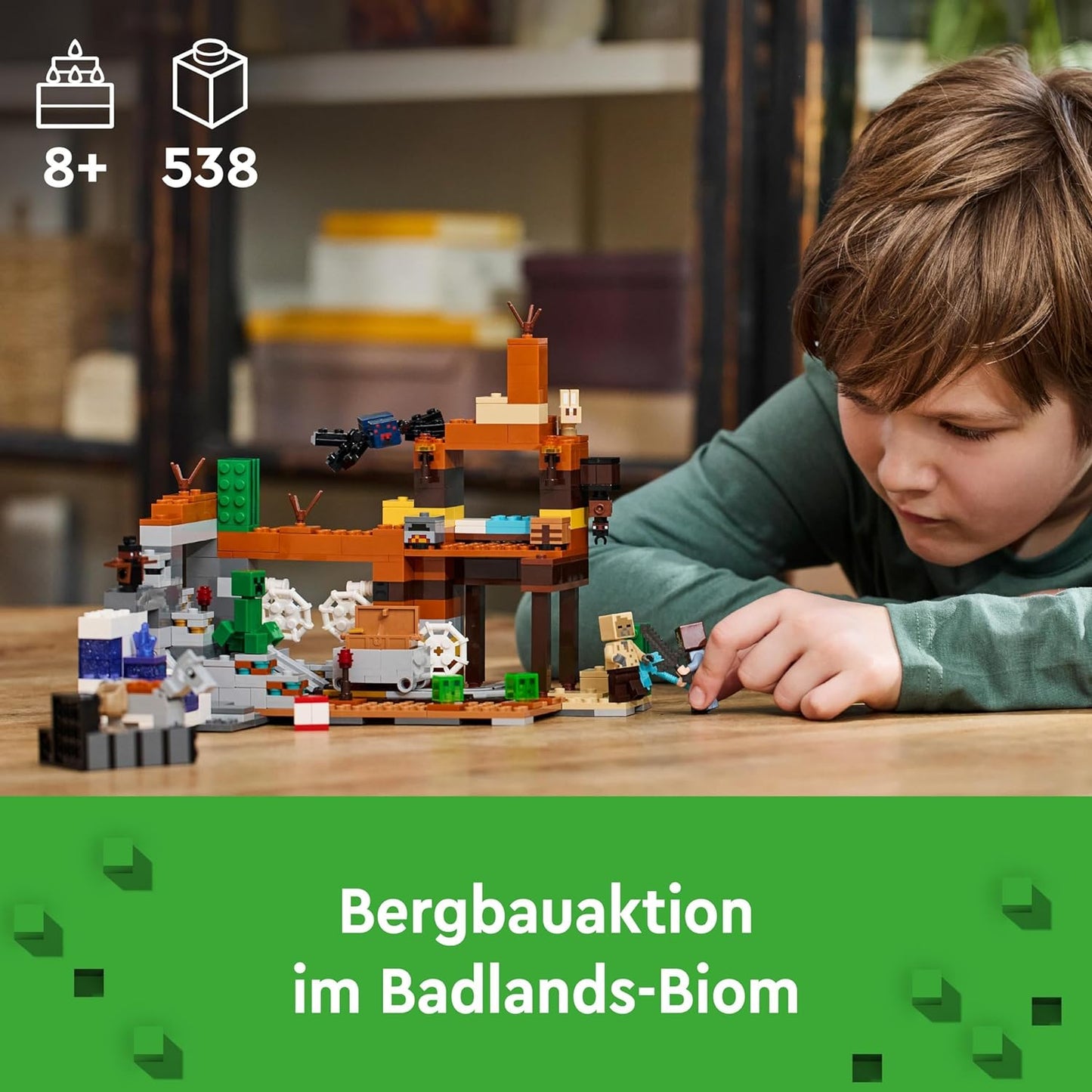 LEGO 21263 Minecraft Die Mine in den Badlands, Bergbau-Spielzeug zum Videospiel