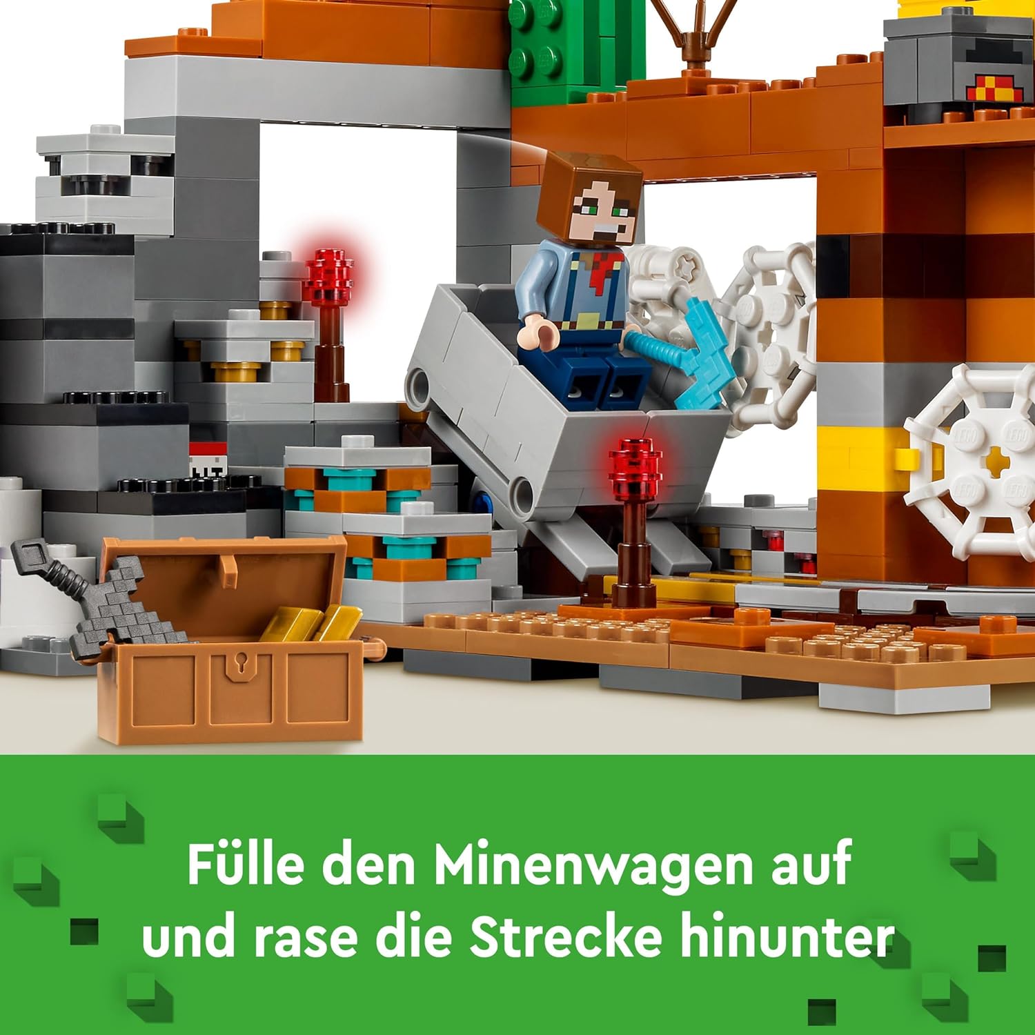 LEGO 21263 Minecraft Die Mine in den Badlands, Bergbau-Spielzeug zum Videospiel