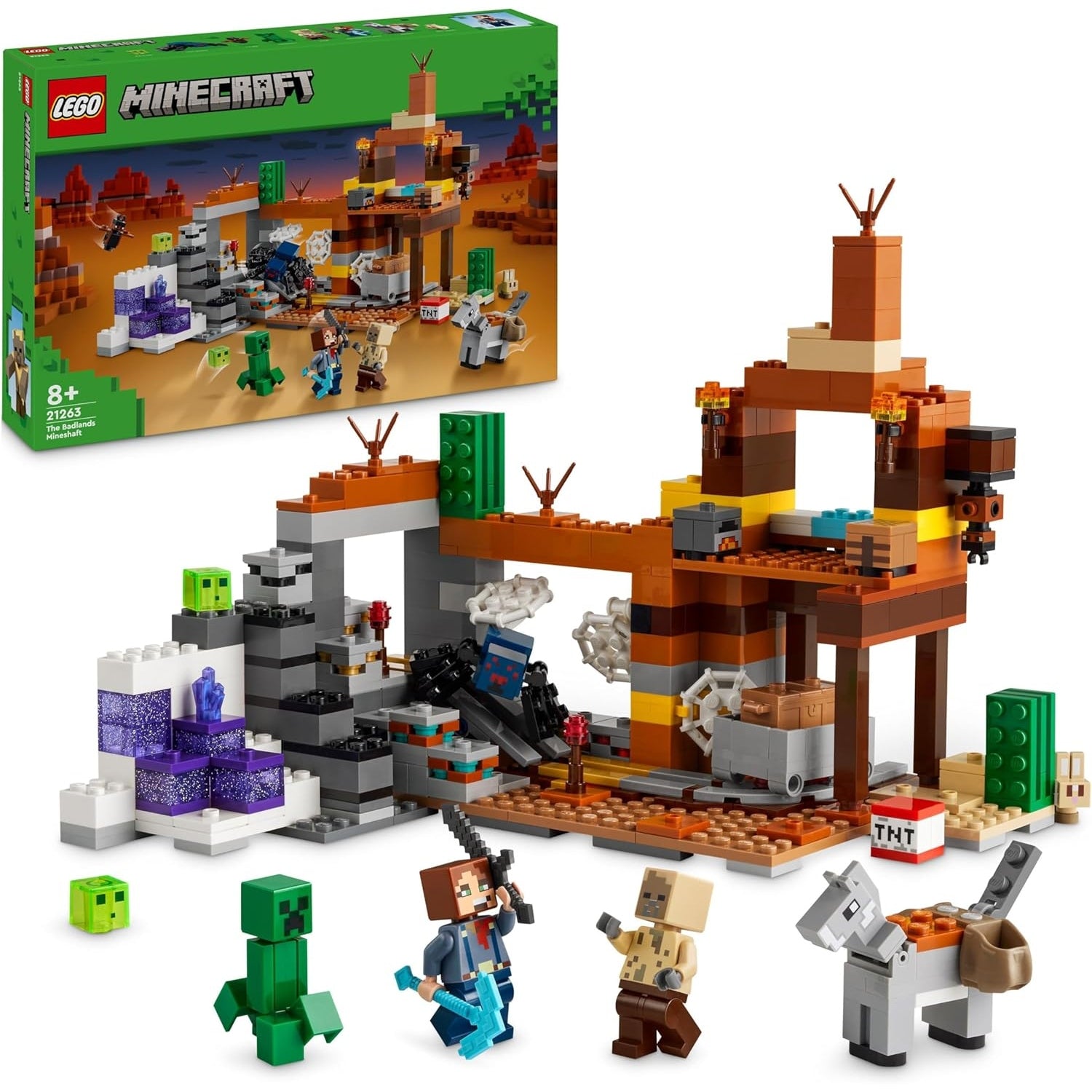 LEGO 21263 Minecraft Die Mine in den Badlands, Bergbau-Spielzeug zum Videospiel