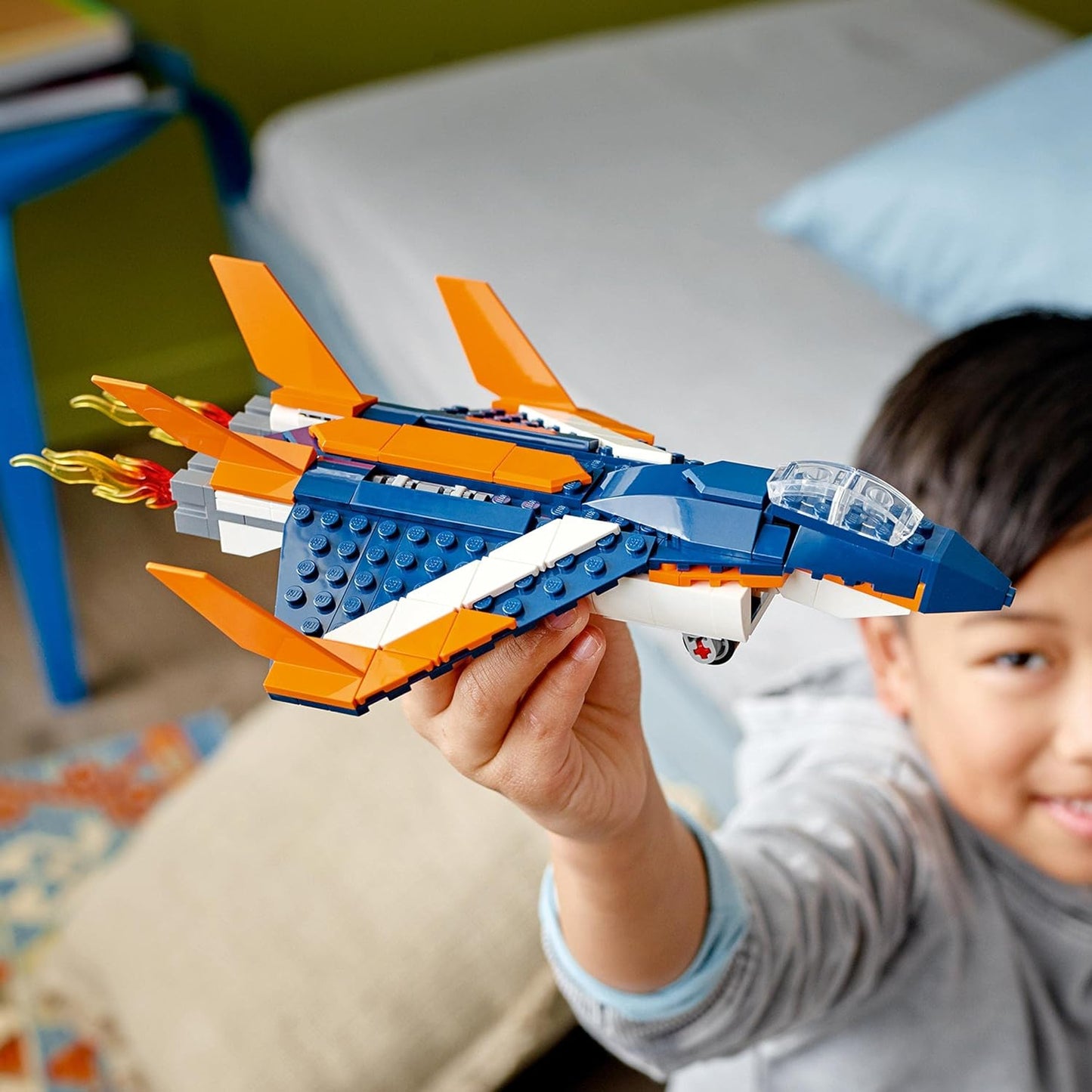 LEGO 31126 Creator 3-in-1 Überschalljet Flugzeug Hubschrauber und Boot 3 Modelle