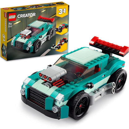 LEGO 31127 Creator 3-in-1 StraÃŸenflitzer: Rennwagen Muscle Car Und Hot Rod Modellauto Bausatz