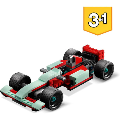 LEGO 31127 Creator 3-in-1 StraÃŸenflitzer: Rennwagen Muscle Car Und Hot Rod Modellauto Bausatz