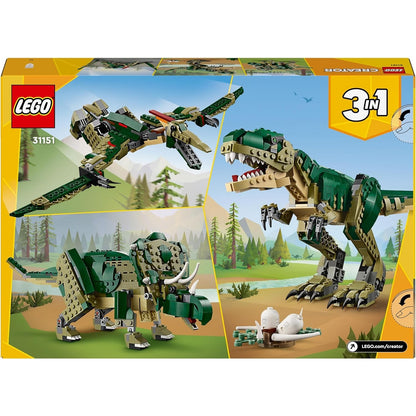 LEGO 31151 Creator T.Rex, 3-in-1-Dino zum Umbauen in einen Triceratops oder Pterodaktylus