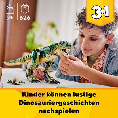 LEGO 31151 Creator T.Rex, 3-in-1-Dino zum Umbauen in einen Triceratops oder Pterodaktylus