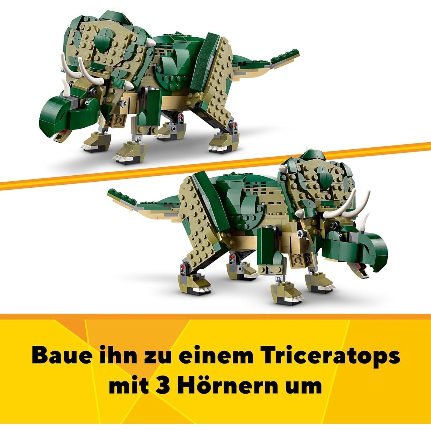 LEGO 31151 Creator T.Rex, 3-in-1-Dino zum Umbauen in einen Triceratops oder Pterodaktylus