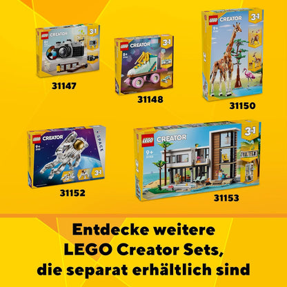 LEGO 31153 Creator Modernes Haus, 3-in-1-Set zum Umbauen in ein Stadthaus oder Waldhütte